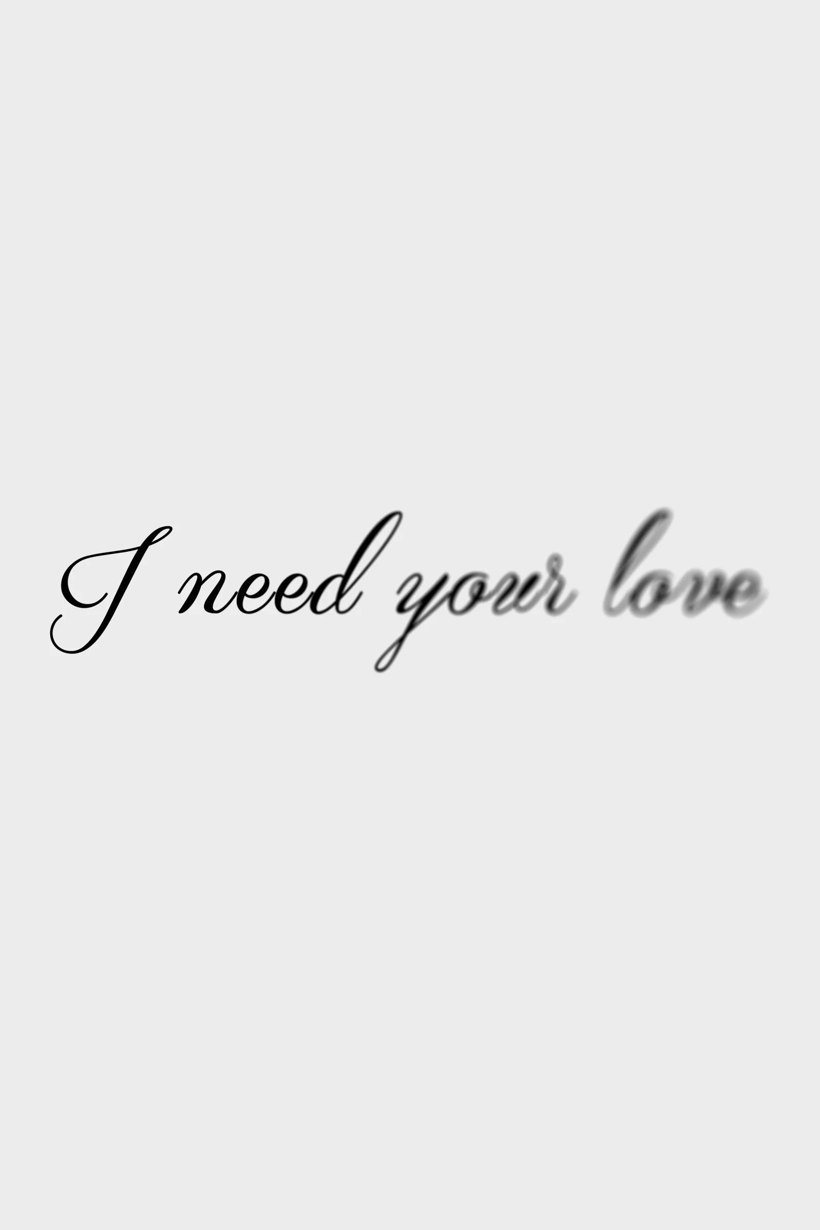I NEED YOUR LOVE Collection - ICHIGOODESIGN