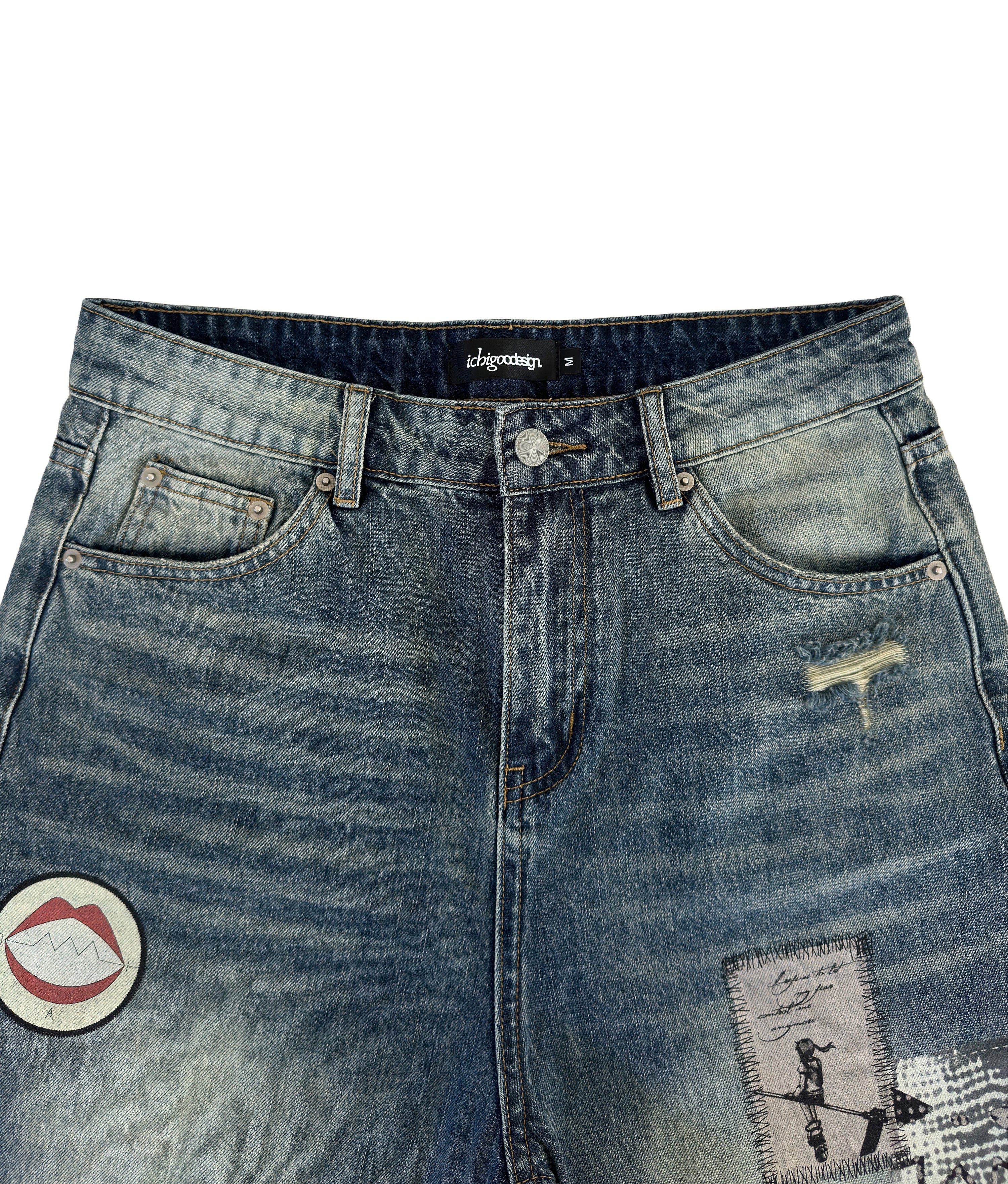 MIND UR SOUL DENIM SHORTS