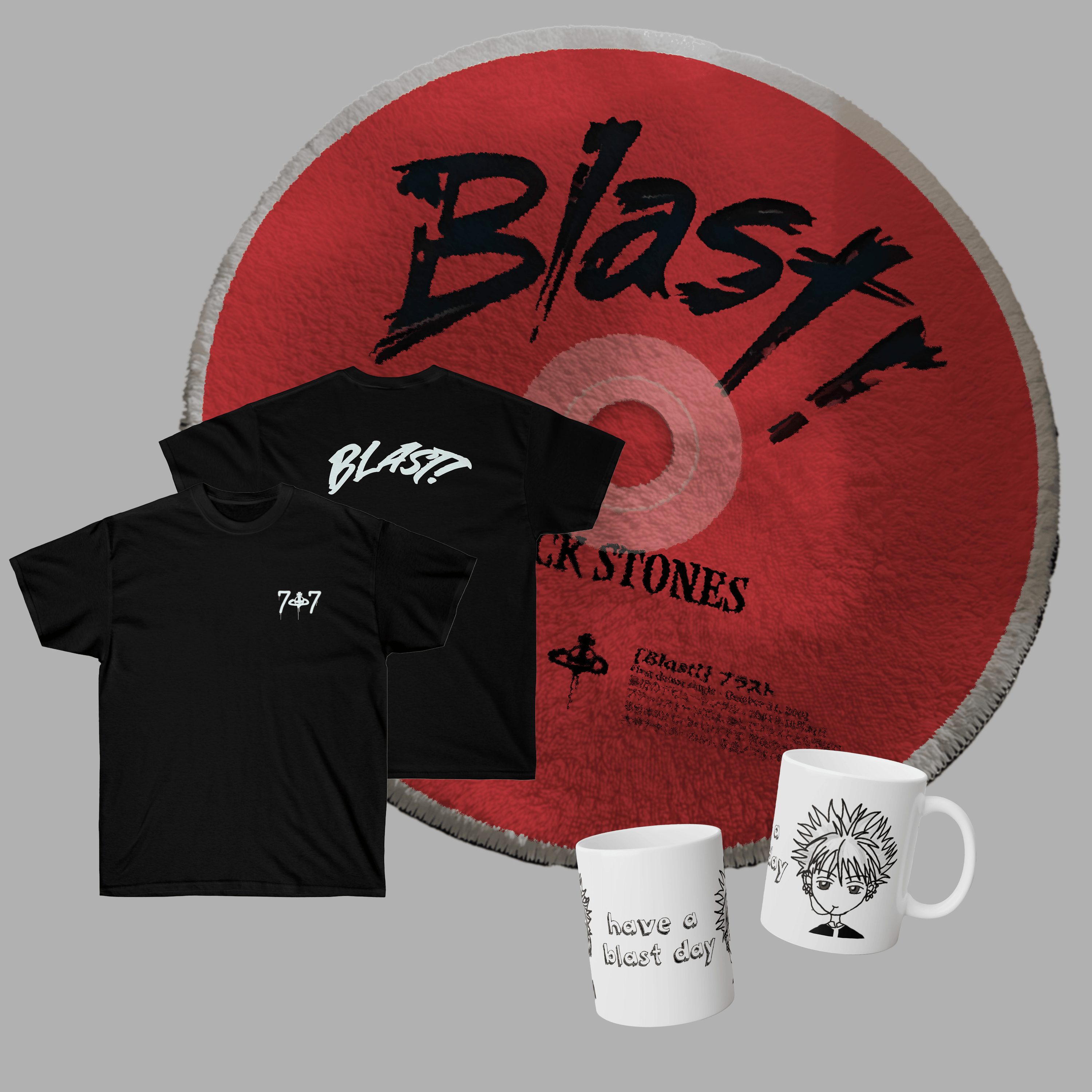 BUNDLE - BLAST! CD RUG, TEE & MUG - ICHIGOODESIGN