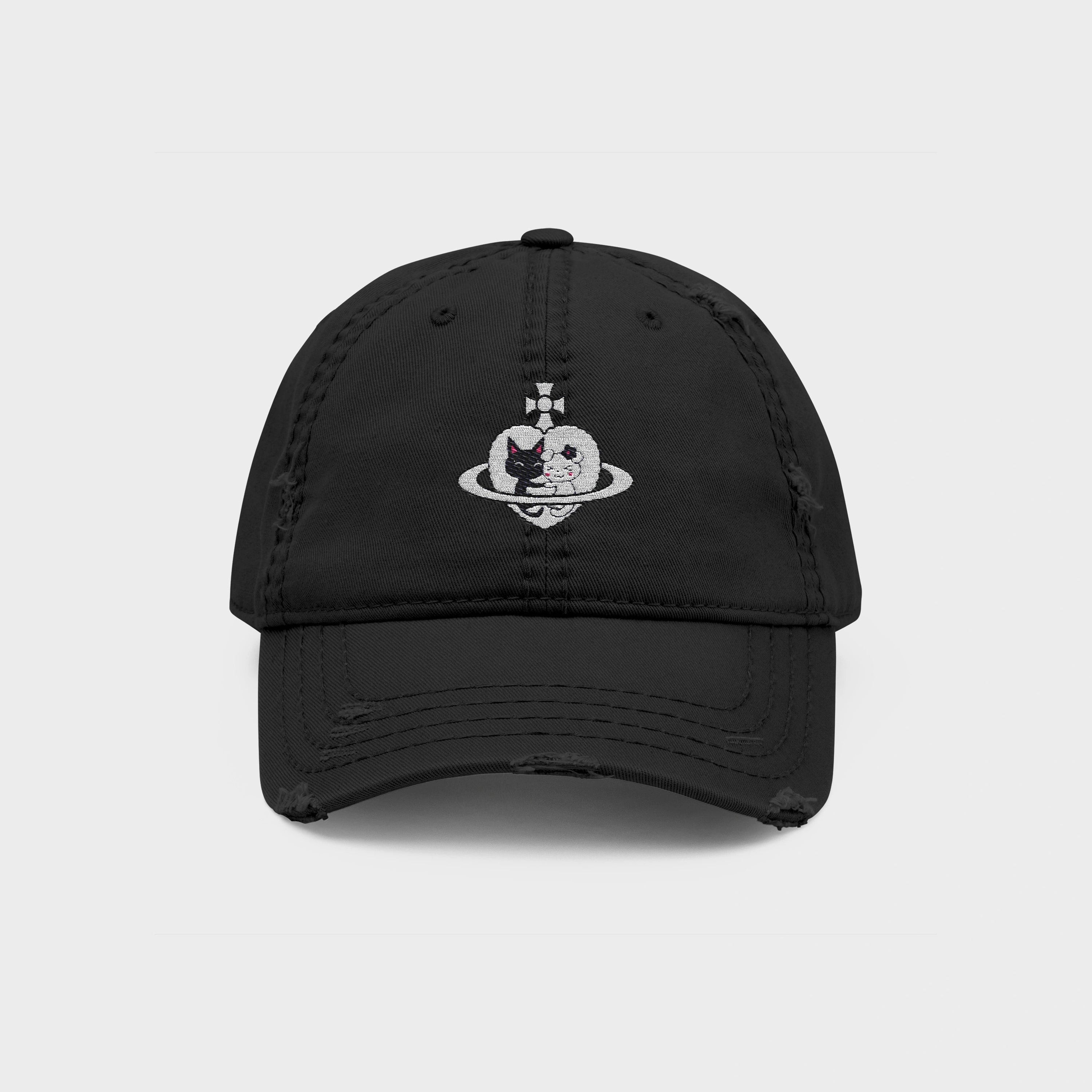 FAITH EMBROIDERY DISTRESSED HAT - ICHIGOODESIGN