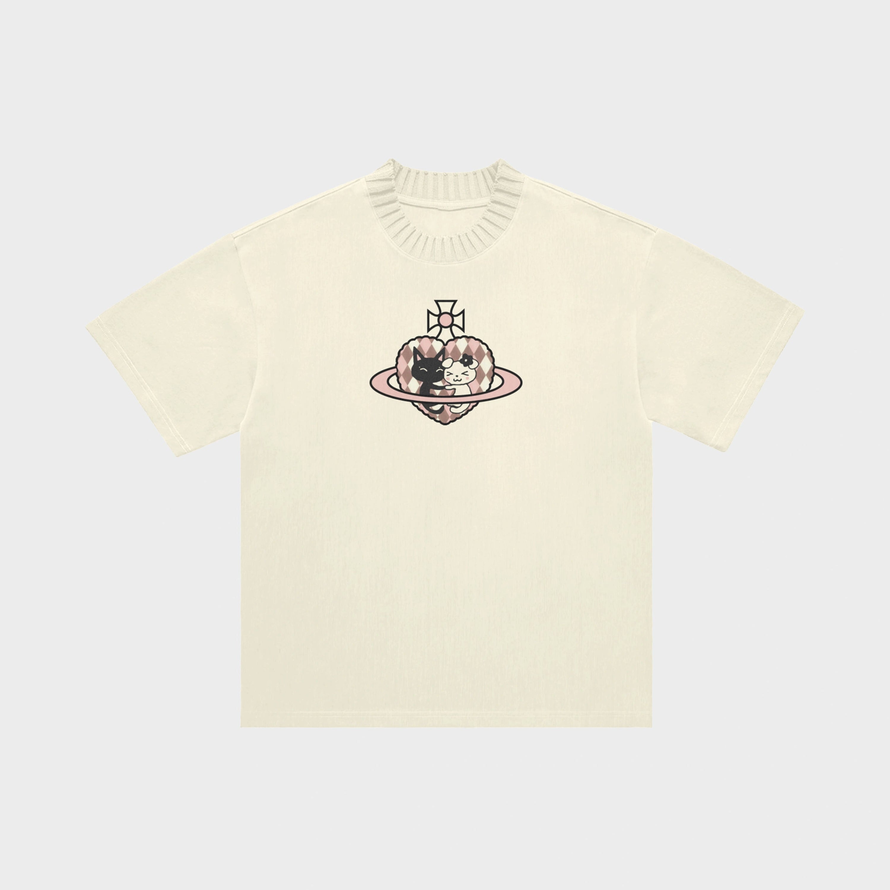 FAITH KNITTED ROUND NECK TEE - ICHIGOODESIGN