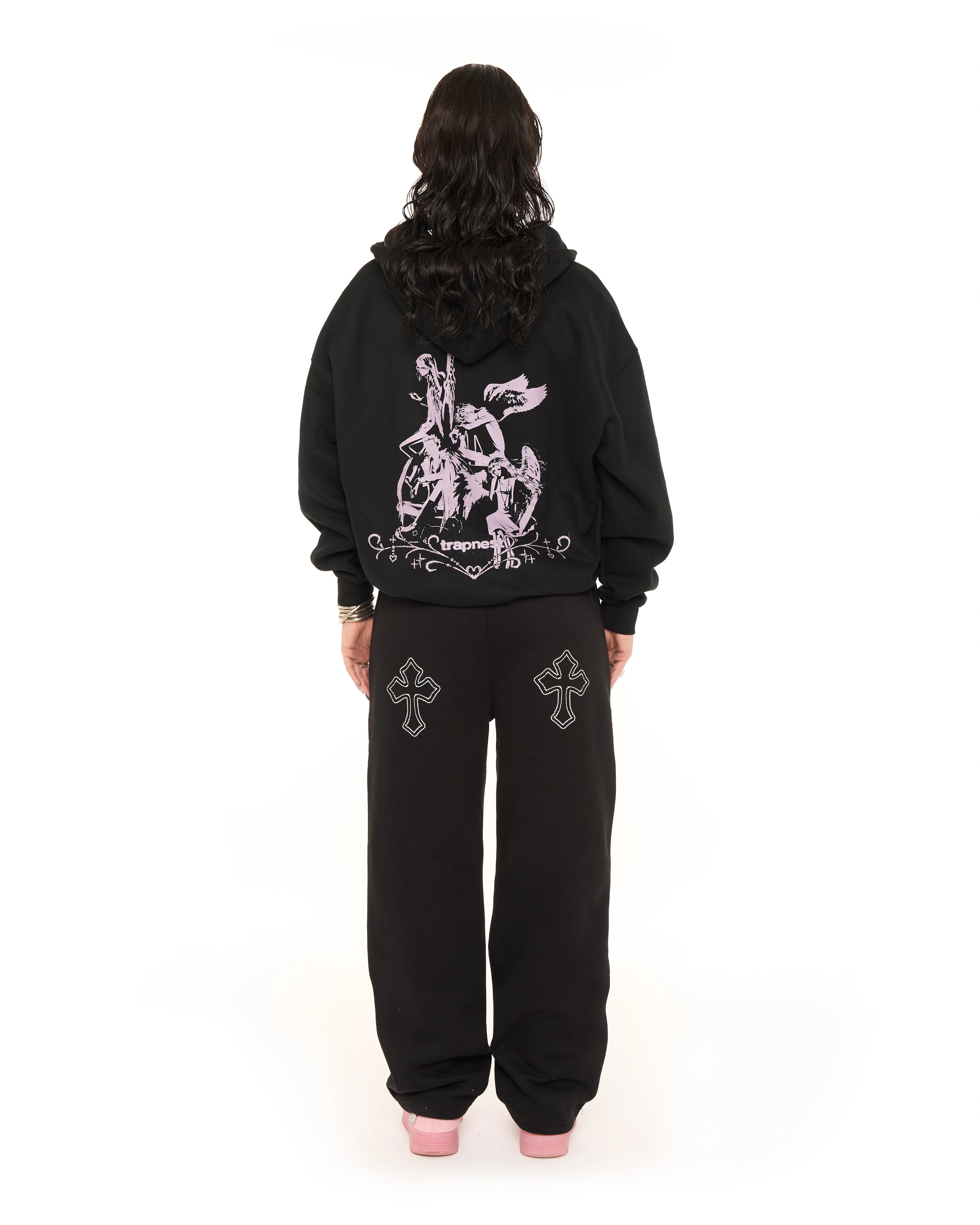 LAVENDER BUTTERFLIES ZIP UP HOODIE