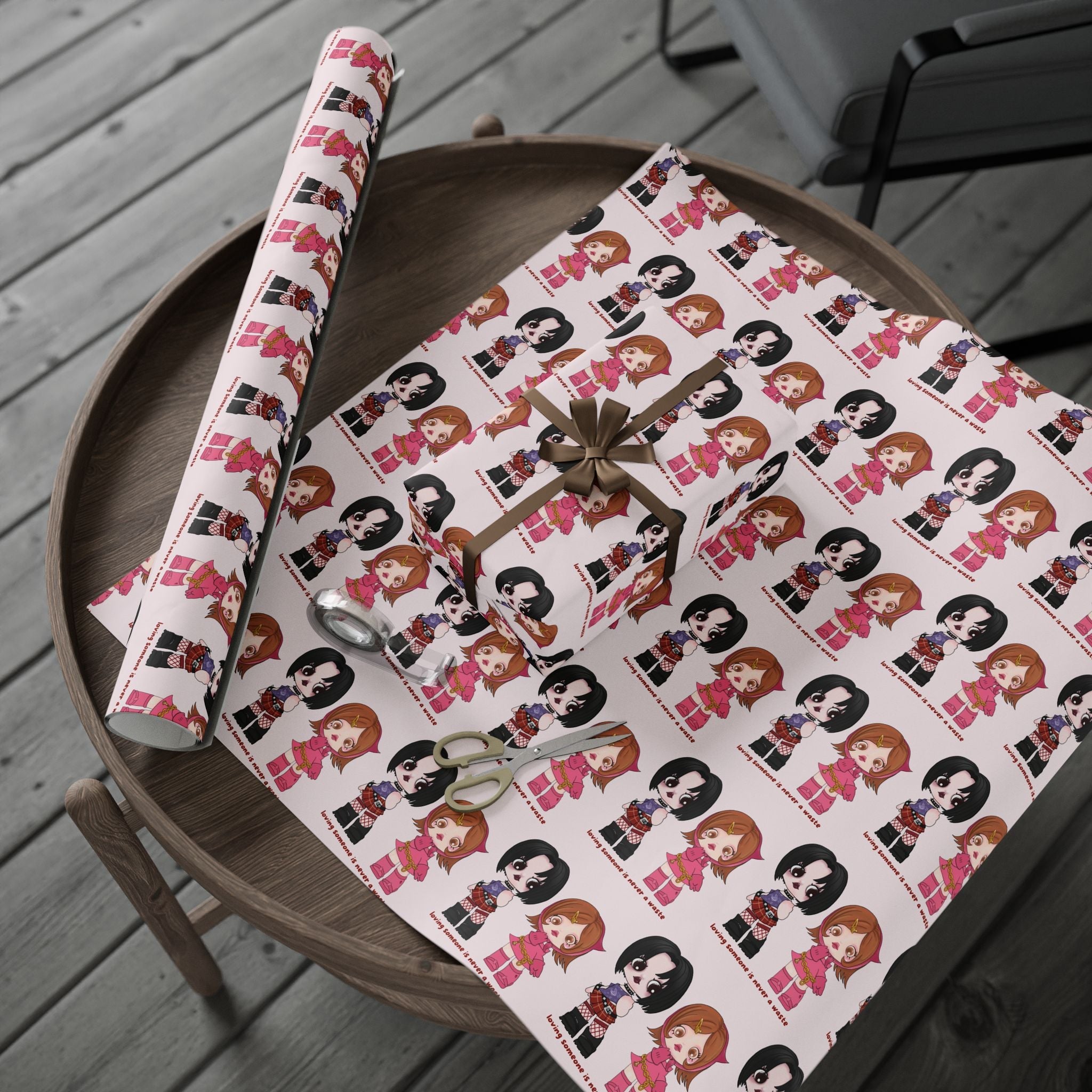 NANA AND HACHI DOLLS WRAPPING PAPER - ICHIGOODESIGN