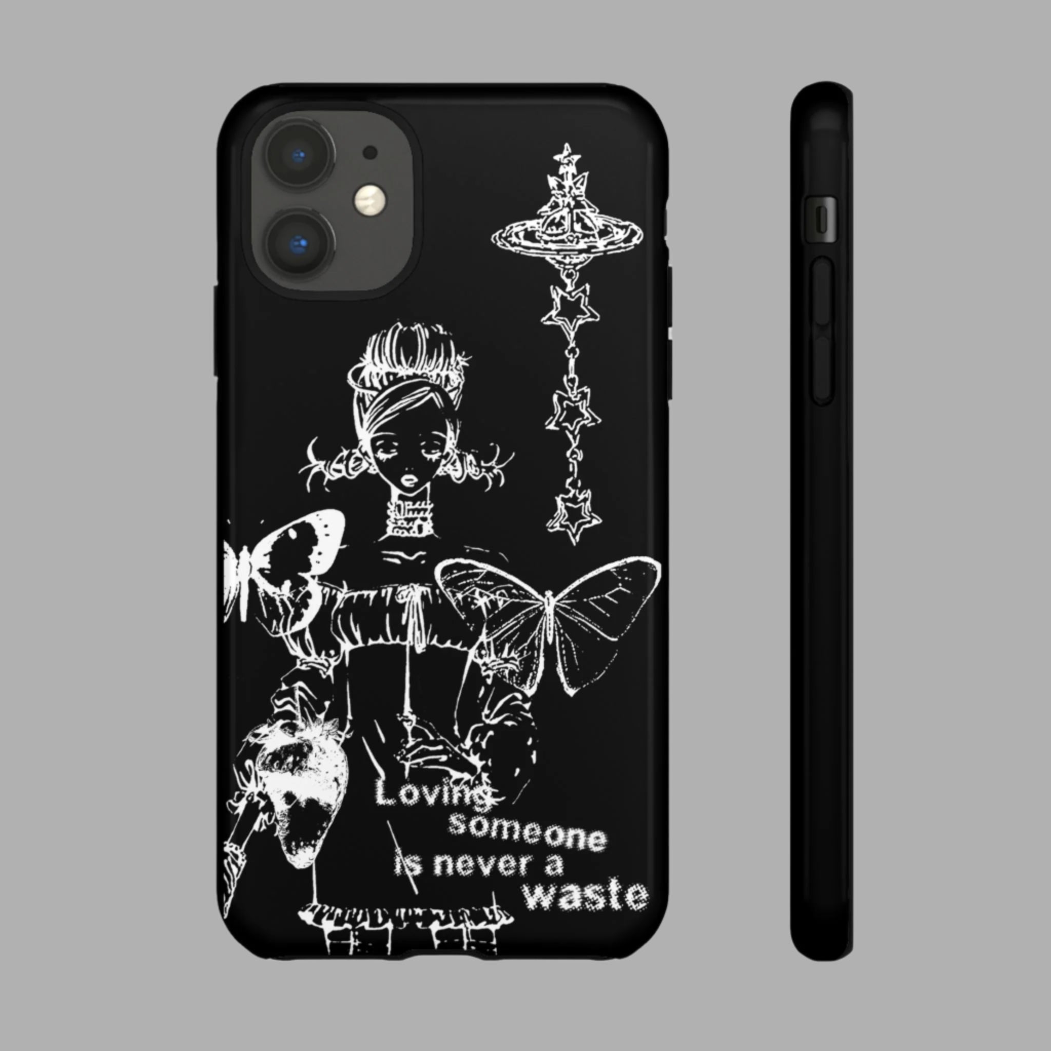 NANA MATCHING PHONE CASE (BLACK BACKGROUND EDITION) - ICHIGOODESIGN