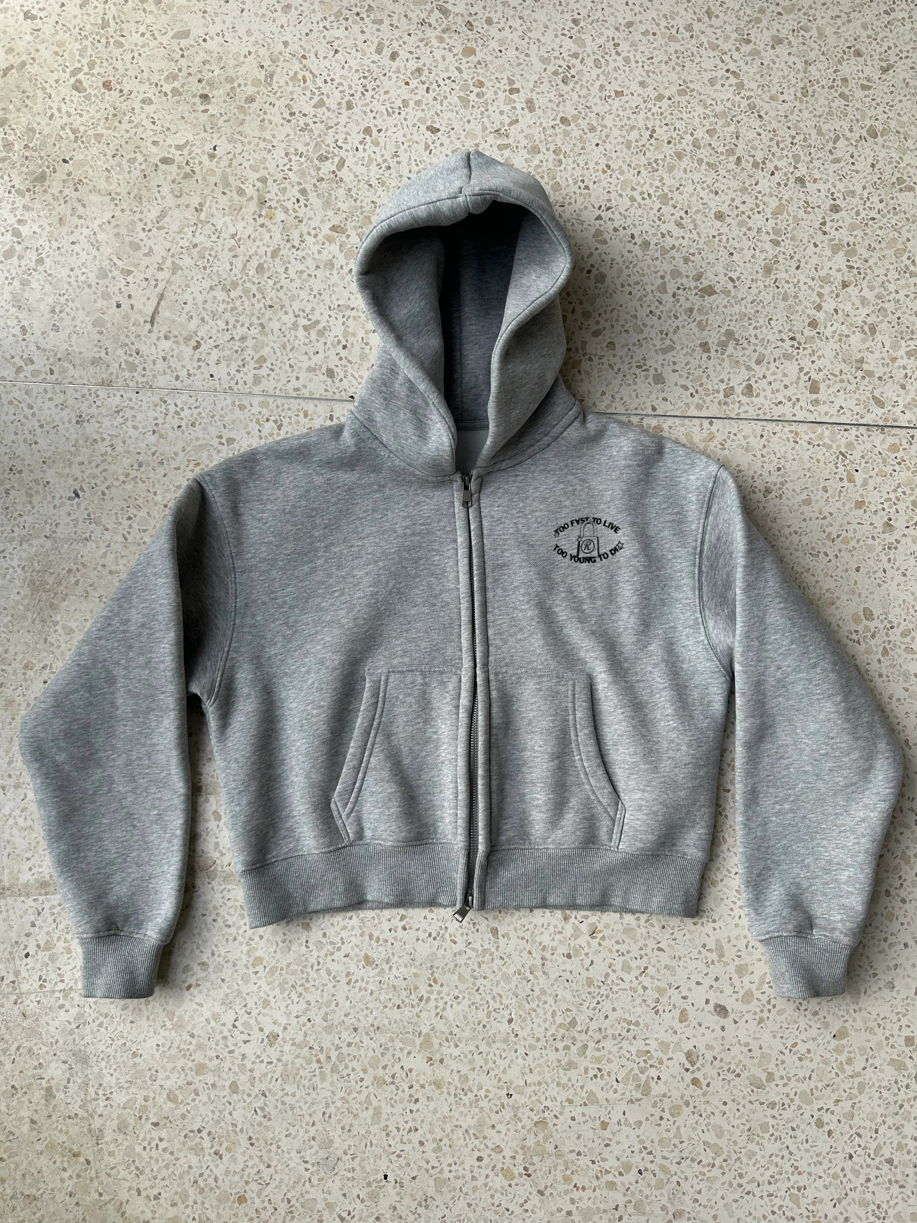 OSAKI - ORB CROPPED ZIP UP HOODIE - ICHIGOODESIGN