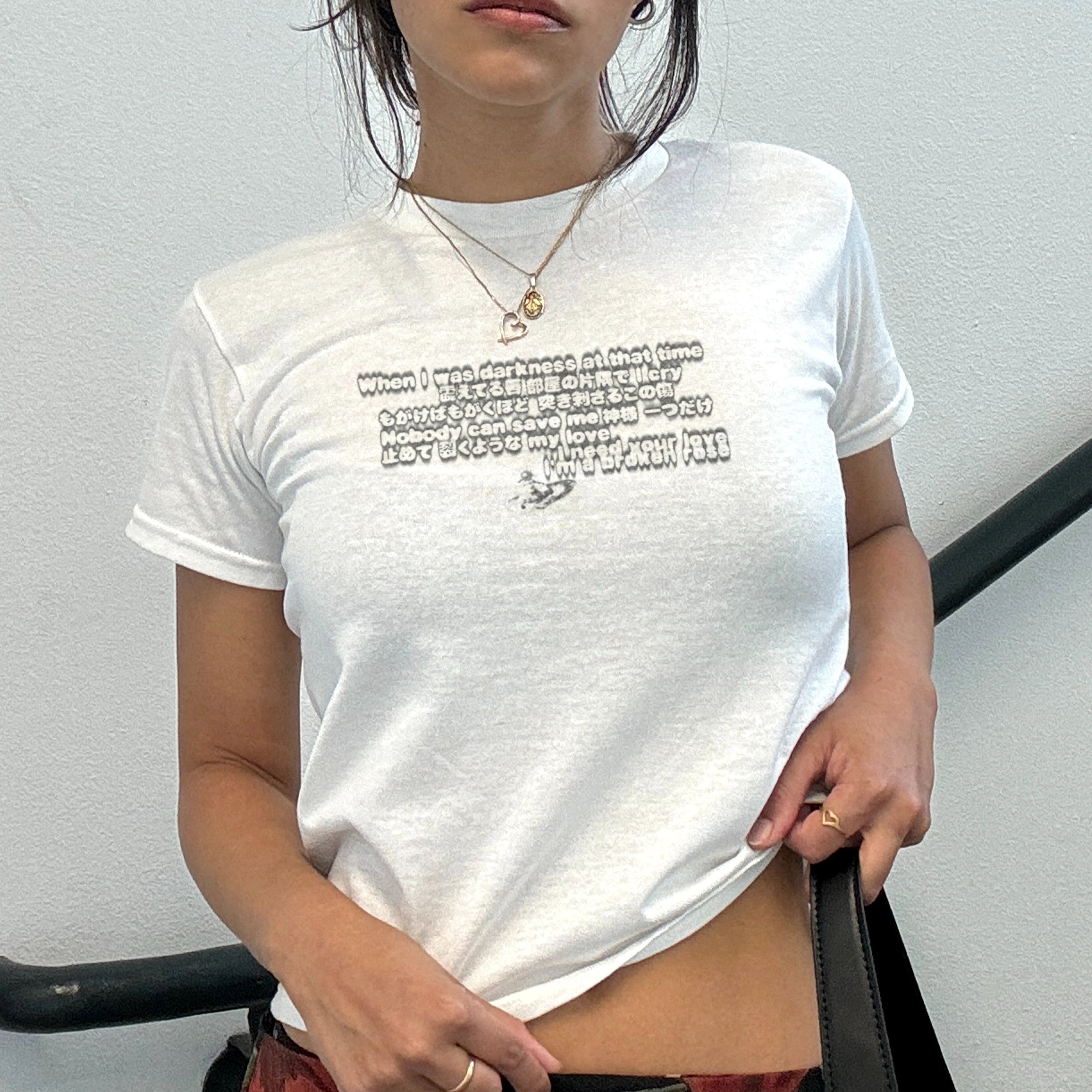 ROSE BABY TEE - ICHIGOODESIGN