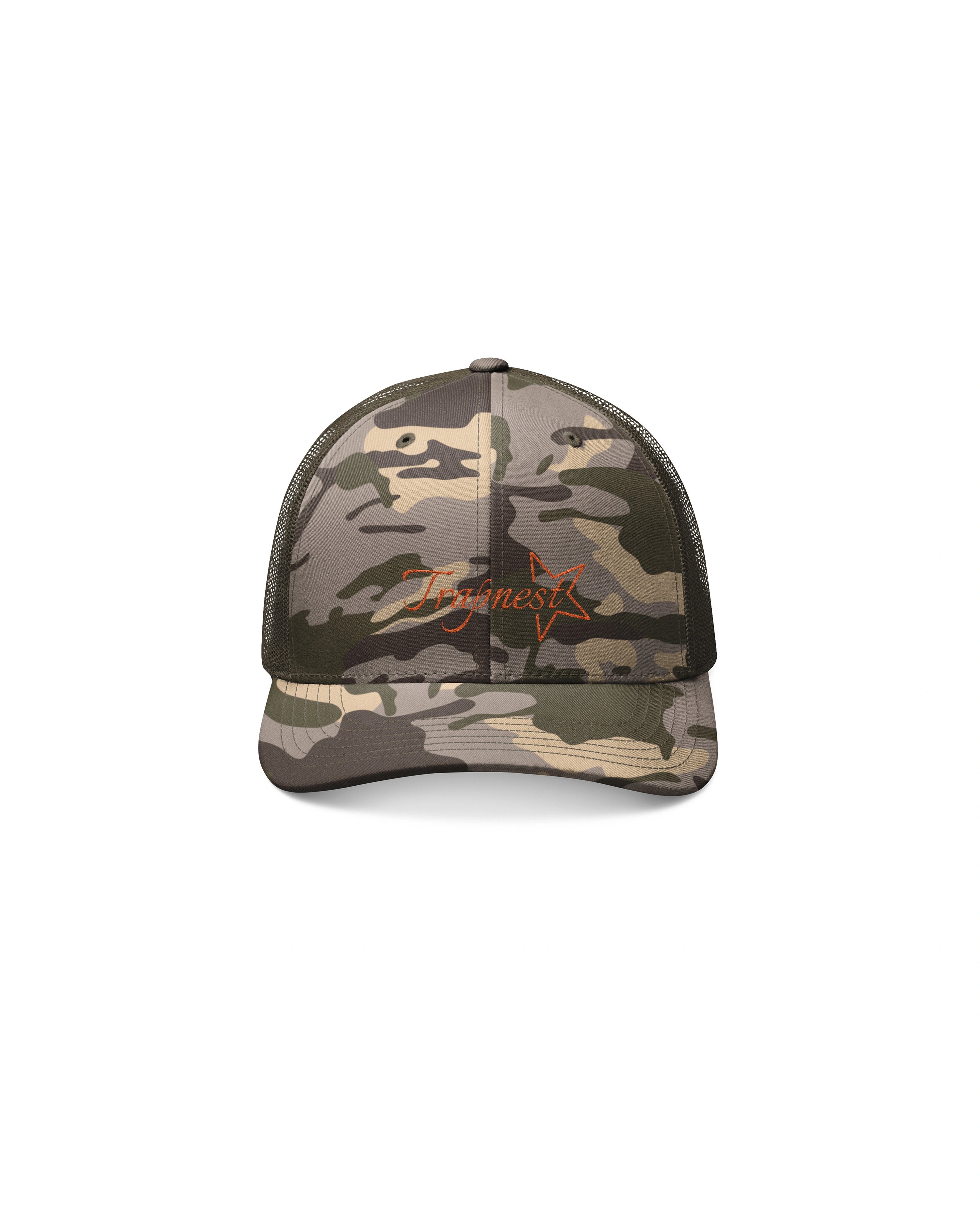 TRAPPED IN CAMO TRUCKER HAT
