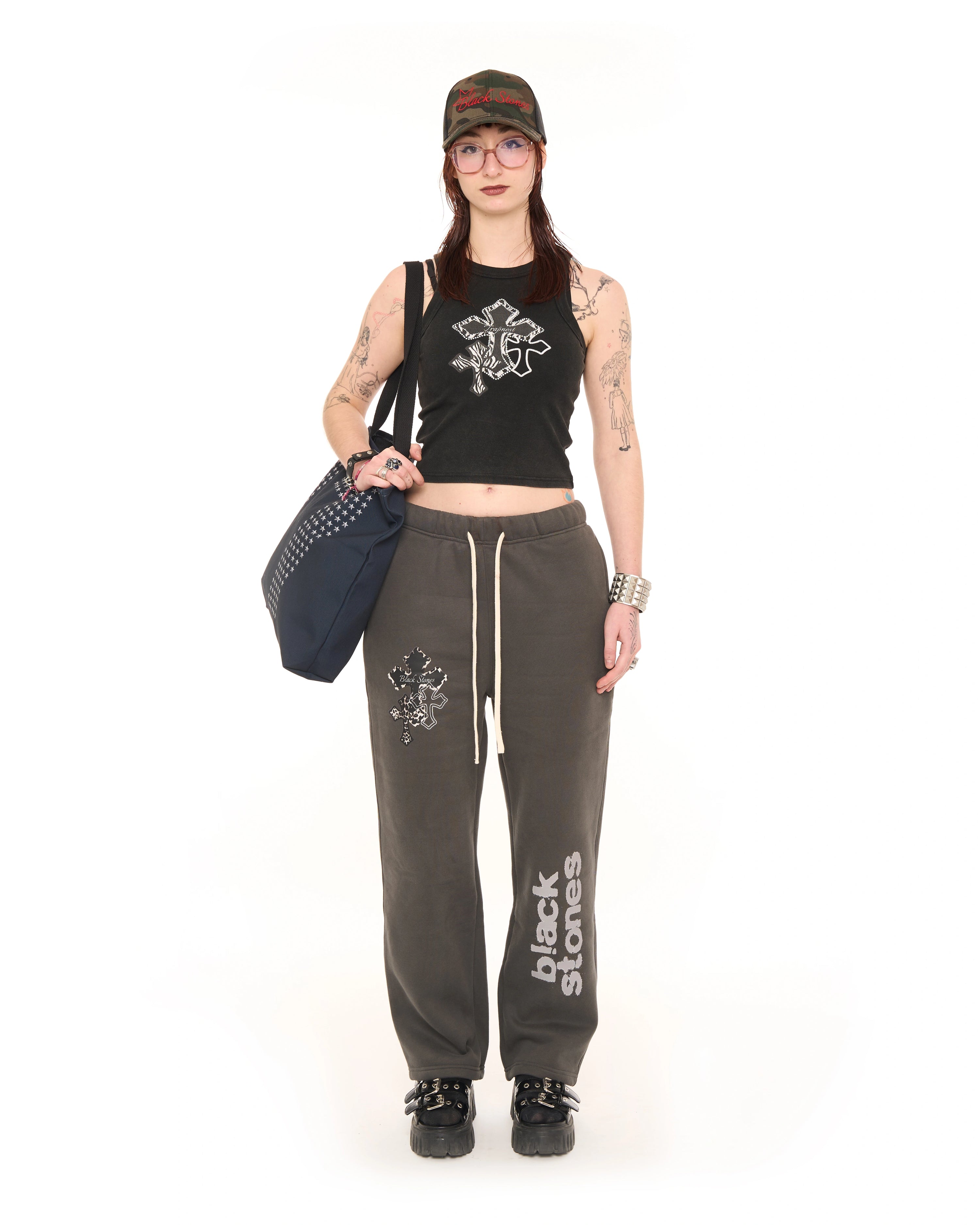 WHITE ROSES SWEATPANTS