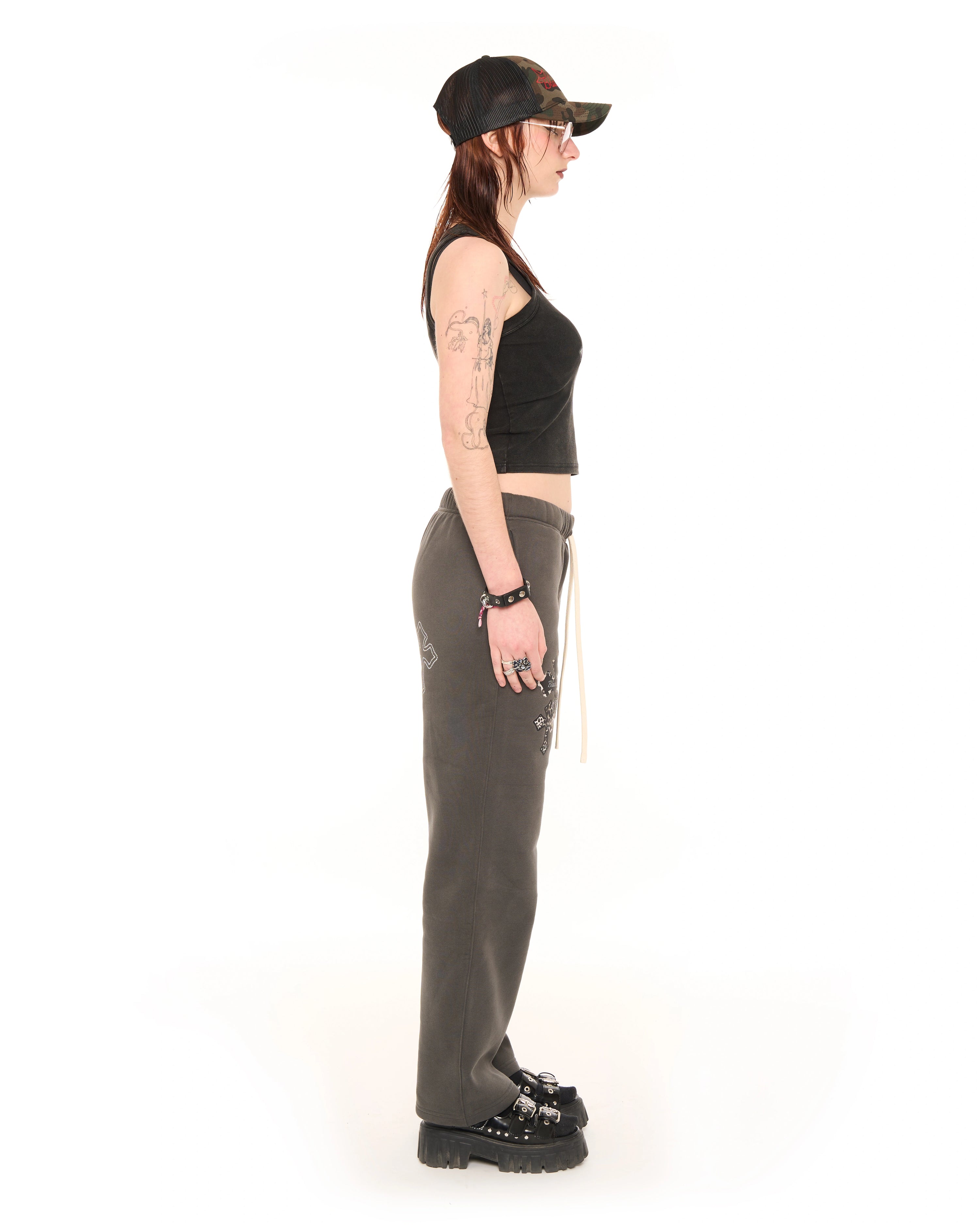 WHITE ROSES SWEATPANTS