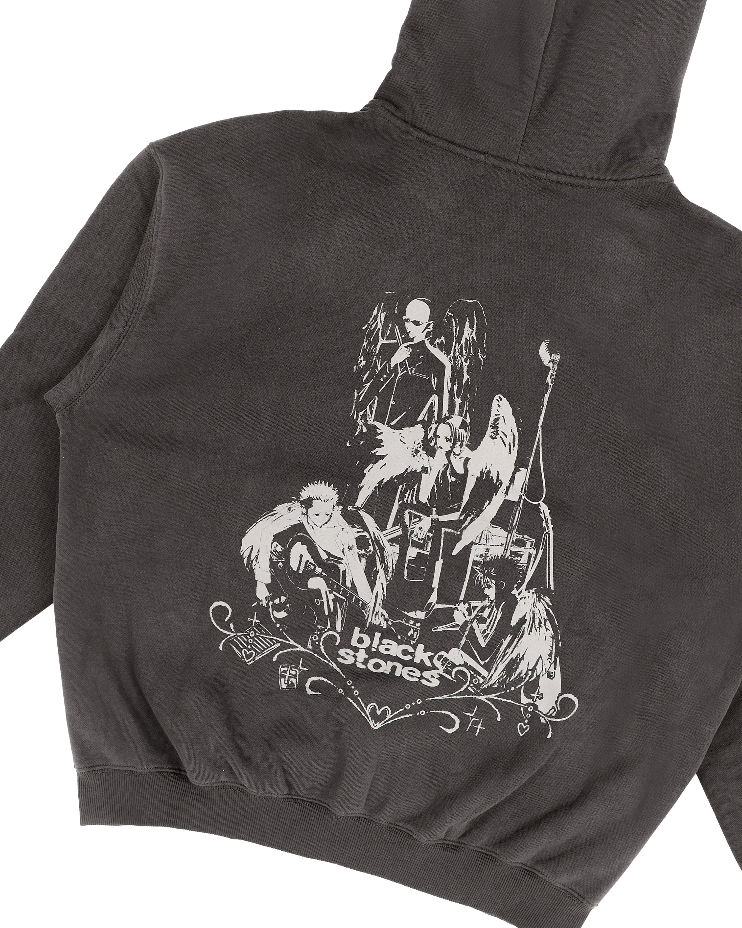 WHITE ROSES ZIP UP HOODIE